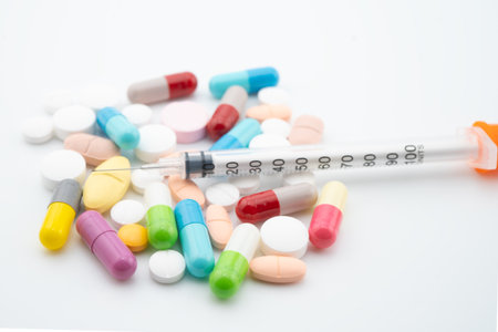medicine antibiotic pills, tablets and capsules.