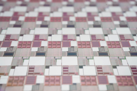 Silicon wafer for manufacturing semiconductor of integrated circuit.
