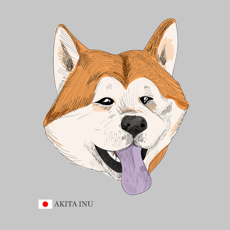 Hand drawn dog illustration.のイラスト素材
