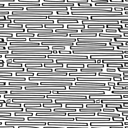 Black hand drawn rectangles on white background.のイラスト素材