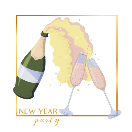 New Year party celebration. Special event festivity.のイラスト素材