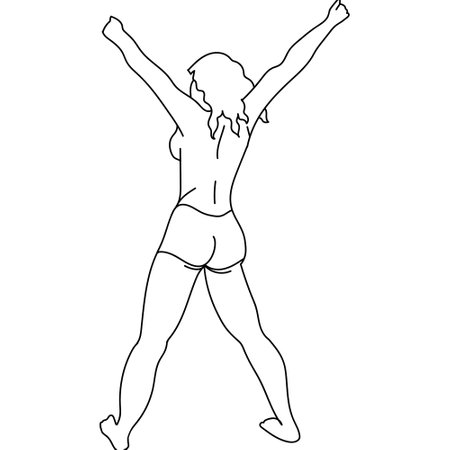 Line art woman portrait isolated on white background.のイラスト素材