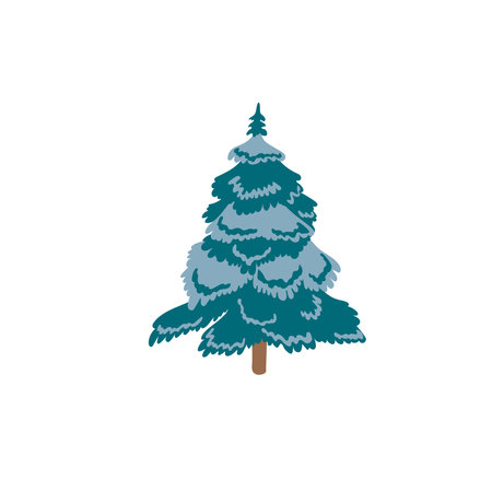 Christmas tree vector illustration.のイラスト素材