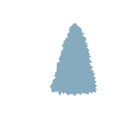 Blue Christmas tree vector illustration.のイラスト素材