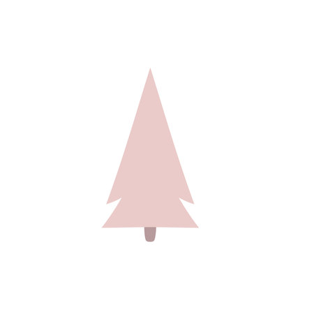 Pink Christmas tree vector illustration.のイラスト素材