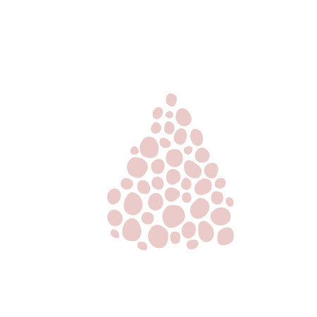 Pink Christmas tree vector illustration.のイラスト素材