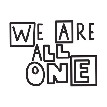 We are all one vector quote. unity concept.のイラスト素材