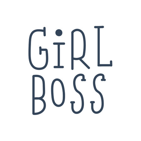 Girl boss hand drawn vector quote.のイラスト素材
