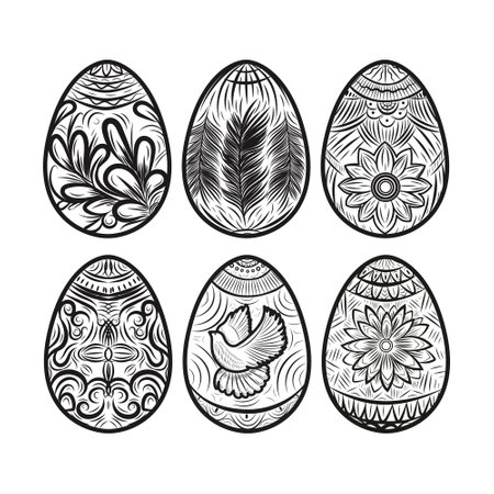 Easter eggs collection vector illustration.のイラスト素材