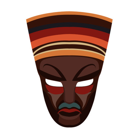 Indigenous evil mask vector illustration.のイラスト素材