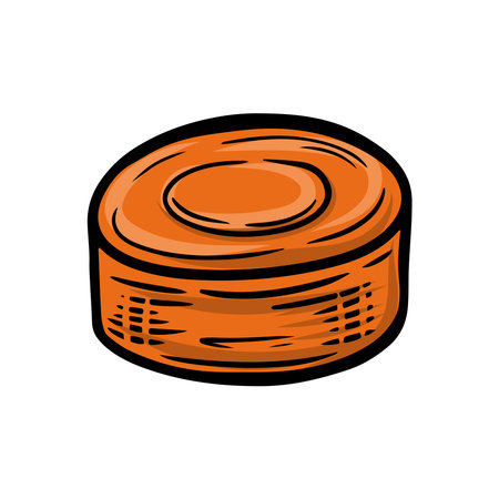Line drawing orange carrot slice vector illustration.のイラスト素材