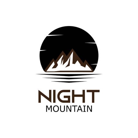 Mountains silhouettes. Mountains vector, Mountains vector of outdoor design elements, Mountain scenery, trees, pine vector, Mountain scenery.のイラスト素材