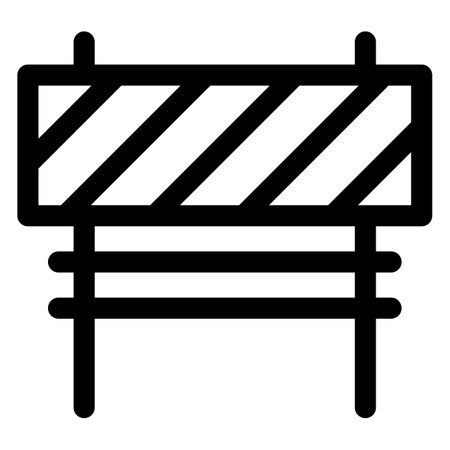 traffic barrier line icon isolated on white backgroundのイラスト素材