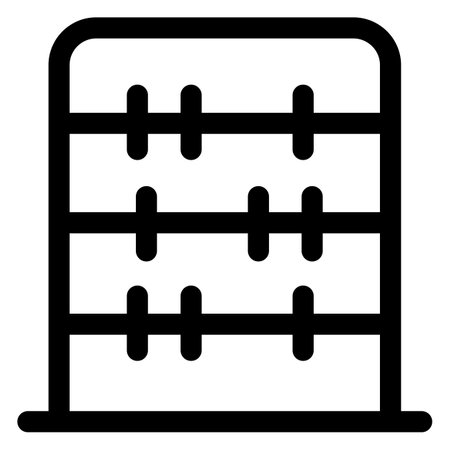 abacus line icon isolated on white backgroundのイラスト素材