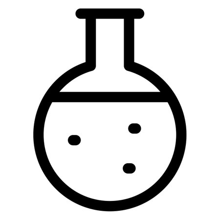 flask line icon isolated on white backgroundのイラスト素材