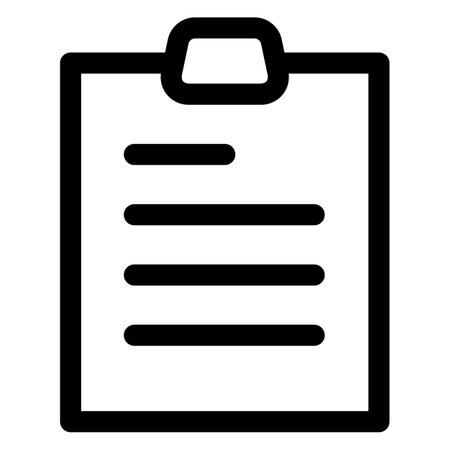 clipboard line icon isolated on white backgroundのイラスト素材