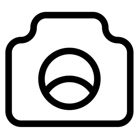 camera line icon isolated on white backgroundのイラスト素材