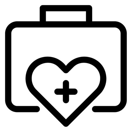 medic kit line icon isolated on white backgroundのイラスト素材