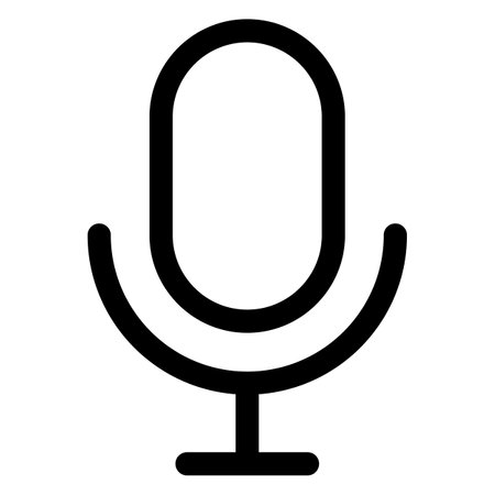 microphone line icon isolated on white backgroundのイラスト素材