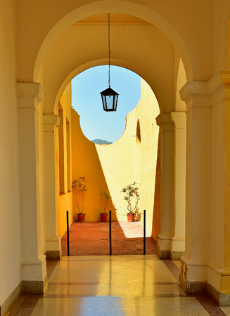 Colorful elements of traditional houses in the colonial town of Trinidad in Cuba. Windows, doors.  Cuba 2015の写真素材