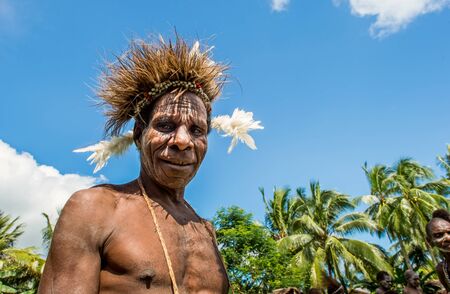 YOUW VILLAGE, ATSY DISTRICT, ASMAT REGION, IRIAN JAYA, NEW GUINEA, INDONESIA - MAY 23, 2016:...