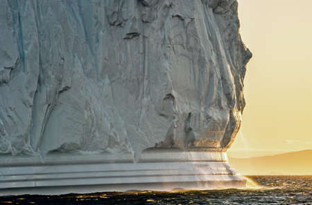 Icebergs at Sunset. Disco Bay, Western Greenland.の写真素材