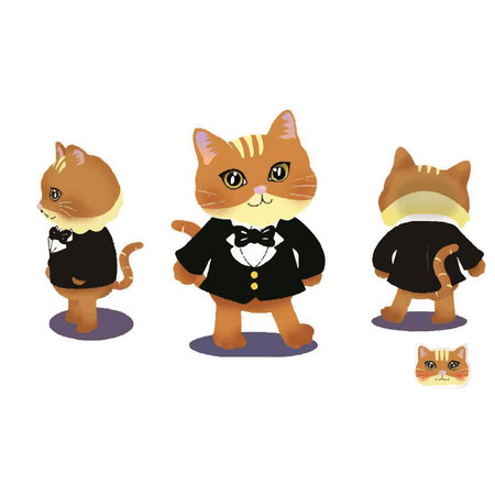 Cat vector character designのイラスト素材