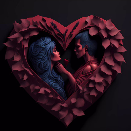 Romantic couple in love. Valentine's day.の素材