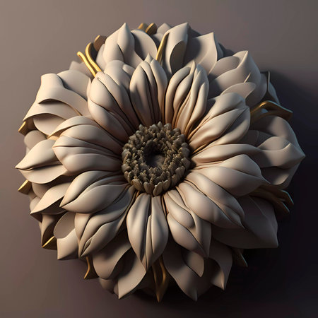 3d illustration of a clear flowerの素材