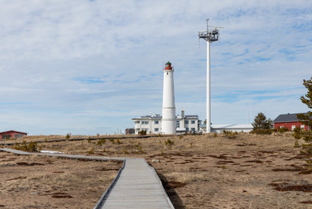 Hailuoto harbour area at spring timeの写真素材