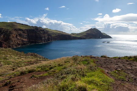 Panoramic view of the coast of Madeira Island, Portugalの写真素材