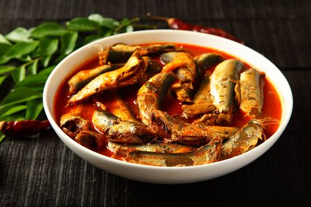 Spicy fish curry made of fresh sardines.の写真素材