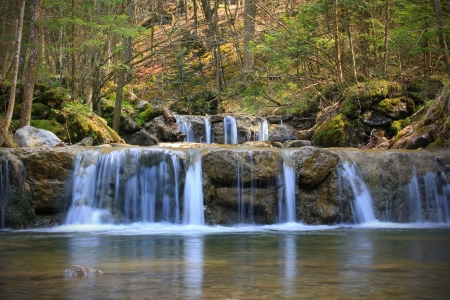 Picturesque mountain Creek, german landscapeの写真素材