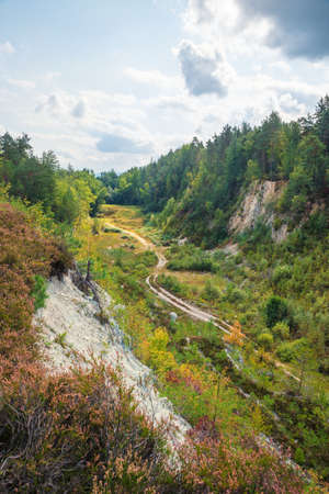 nature preserve Grosser Pfahl, near Viechtach, bavarian forest. view to valley of the stone quarry