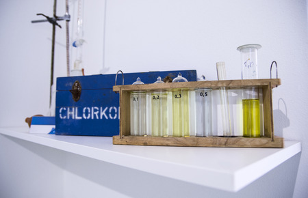 Kit for measuring content of chlorine in waterの写真素材