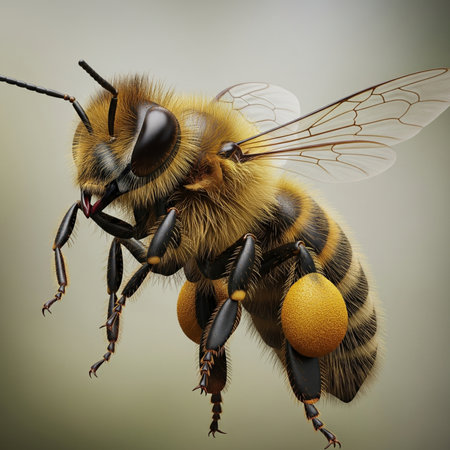 3D render of a honey beeの写真素材