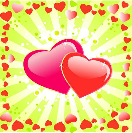 Background wiht hearts.Valentines day abstract  illustration.のイラスト素材
