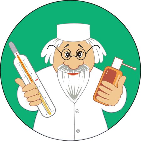 Doctor with medicineのイラスト素材