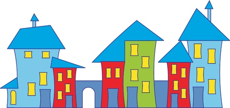 Cartoon town house. のイラスト素材