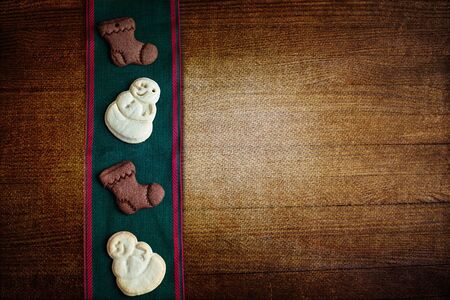 background Christmas cookiesの写真素材