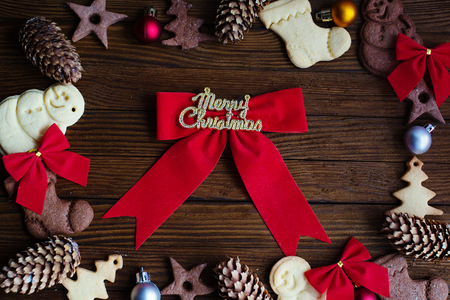 background Christmas cookiesの写真素材