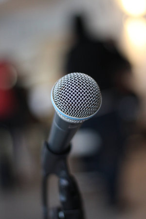 A dynamic microphoneの写真素材