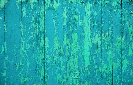 Texture of old wooden planks with peeling paintの写真素材