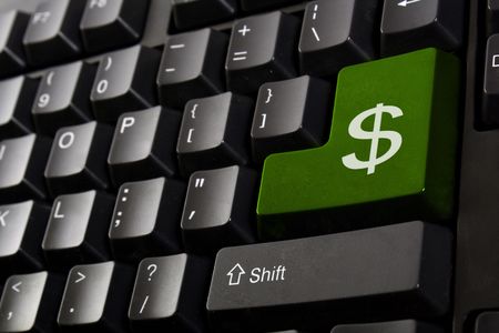 keyboard with dollar symbol instead of enterの写真素材