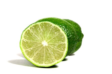 limes isolated on white background