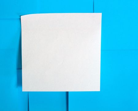 many blank sticky papersの写真素材