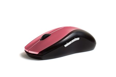 wireless mouse isolated on whiteの写真素材