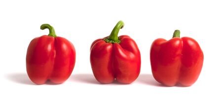 fresh peppers isolated on white background