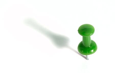 push pin isolated on white backgroundの写真素材