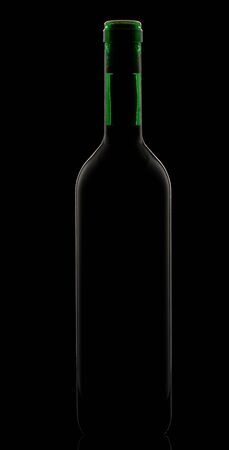 wine isolated on black backgroundの写真素材